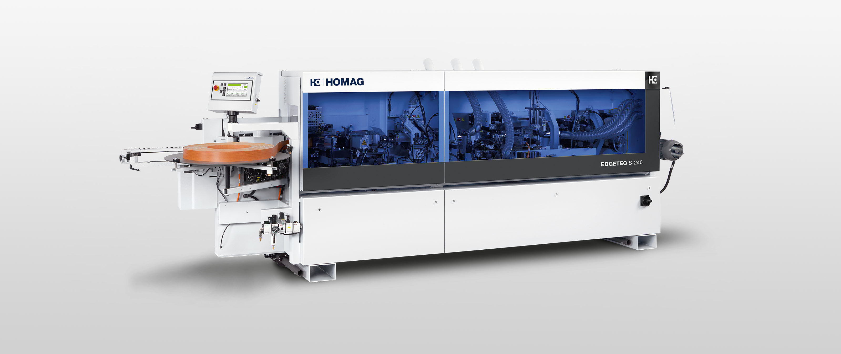 Edge banding machines EDGETEQ S-240: 11 m/min feed speed | HOMAG