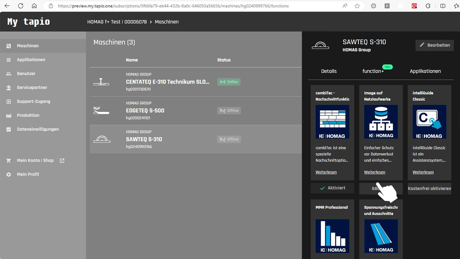 function+: Selection from the available functions